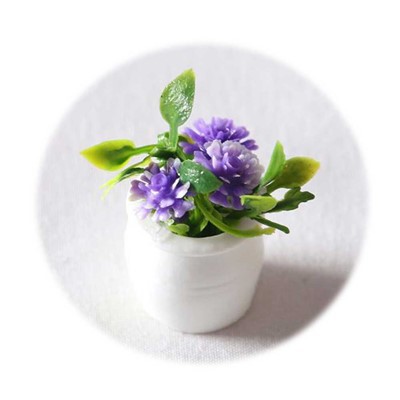 Flores de jardim em miniatura para casa de bonecas